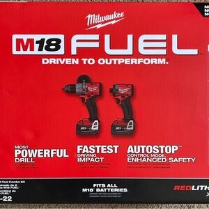 Milwaukee M18 Fuel Drill and Impact Set